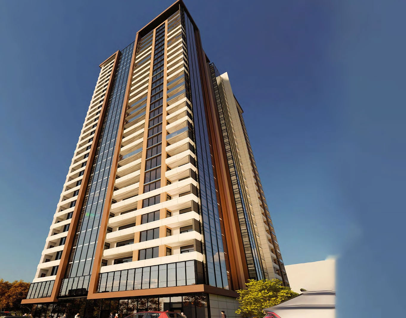 Reynobond ვენტილირებადი ფასადი alucobond სითბოს და ხმის იზოლაციით